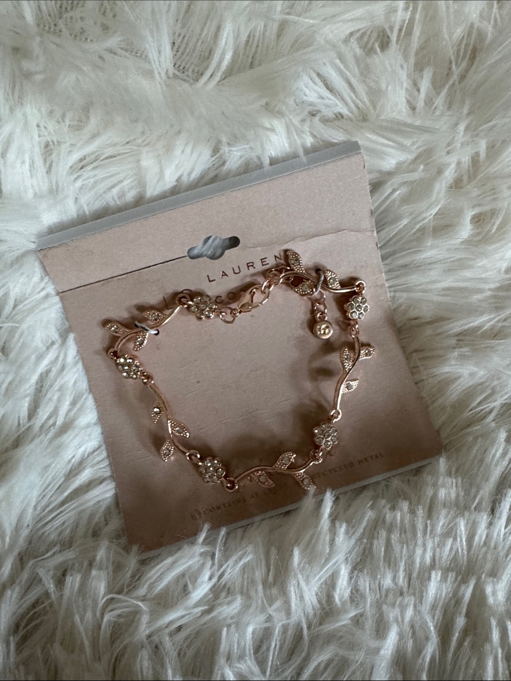 LC Lauren Conrad Rose Gold Floral Vine Bracelet